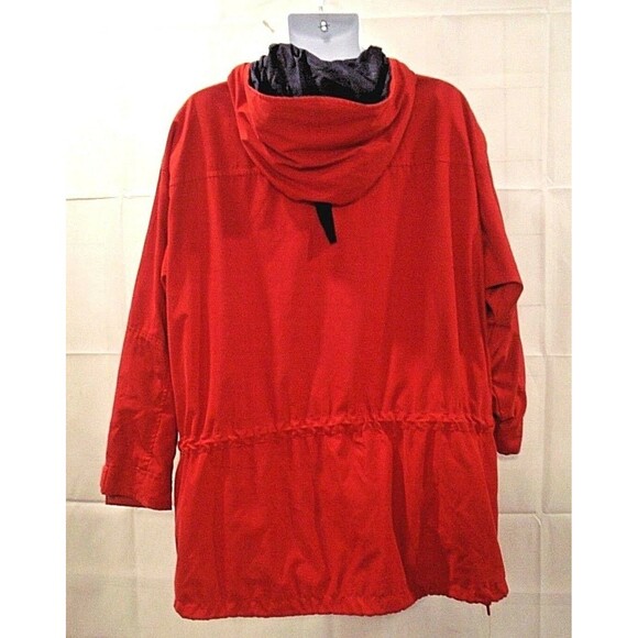 Lauren by Ralph Lauren Sailing Jacket Red Mesh Lined Hoodie Coat Womens Size M - Picture 6 of 10
